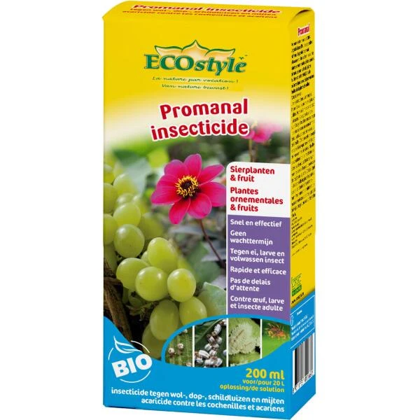 Promanal insecticide, 100% ecologisch 200 ml Ecostyle Promanal Insecticide, 100% Ecologisch 200 Ml -Outdoor Tuinonderhoudswinkel bioinsecticide tegen luizen en spint 200 ml 1484062768 1 600